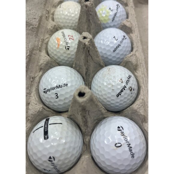 Used TaylorMade Golf Balls Set Of 12 105d - Picture 3 of 3
